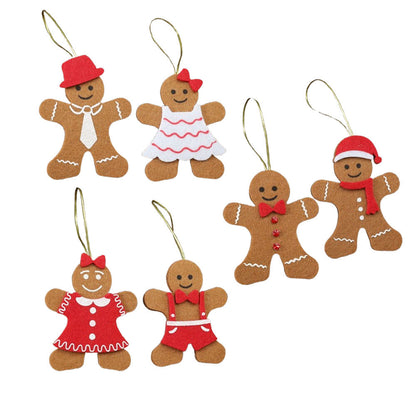 6Pcs Set Christmas Tree Hanging Pendant Xmas Decor Ornaments Style 1