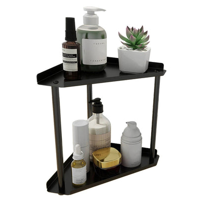 2-Tier Storage Rack ââ‚?Perfume & Skincare Organizer for Home Black