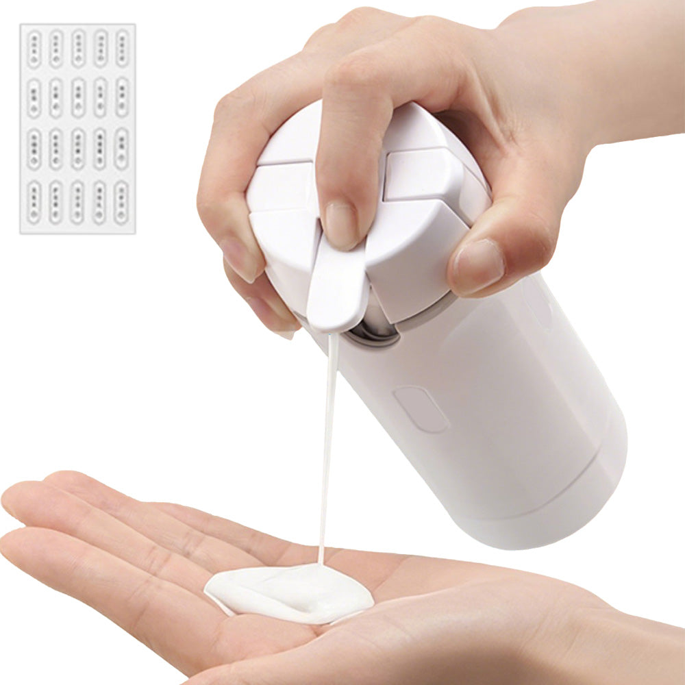4 in 1 Travel Dispenser with 30ml Travel Bottles - White