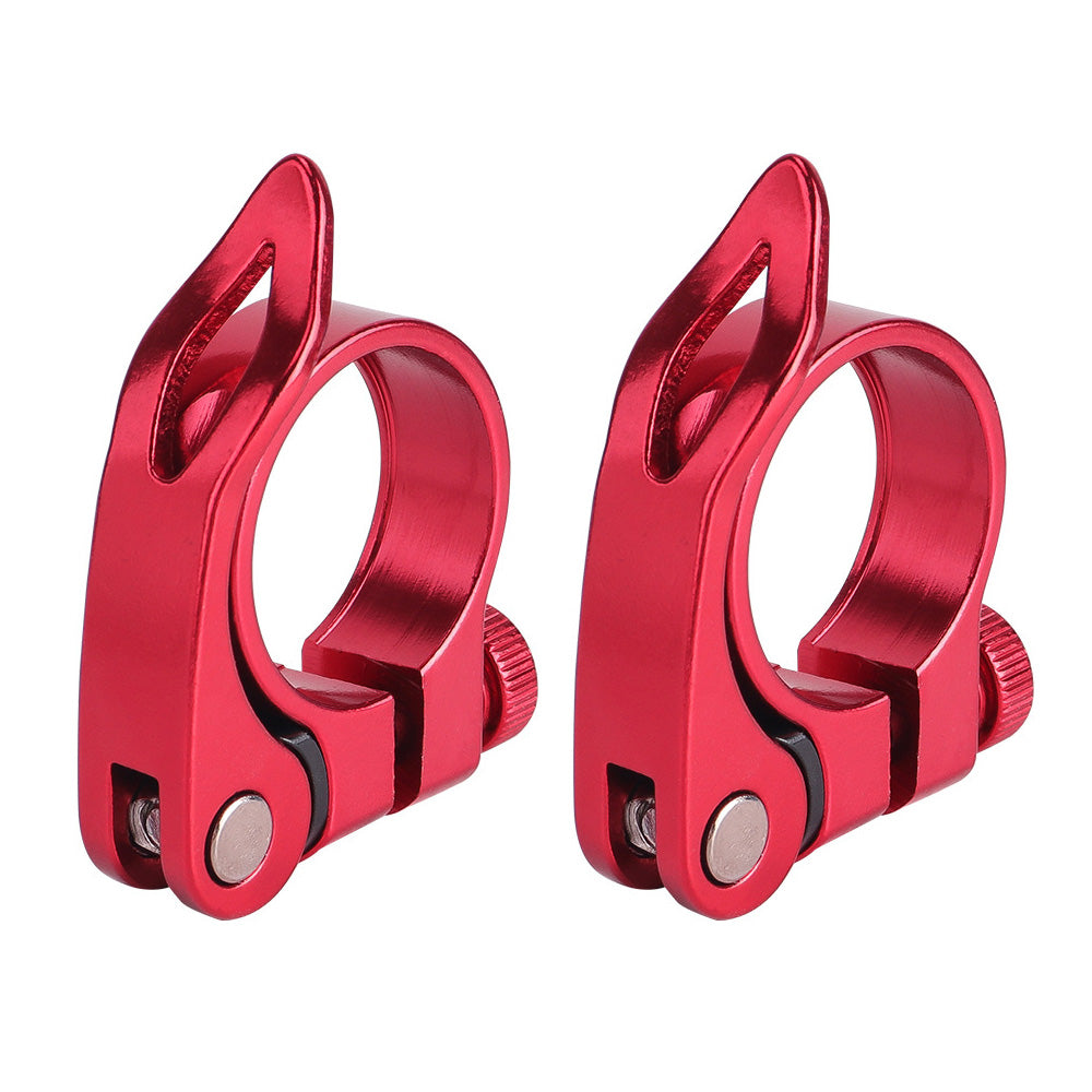 2 Piece Bike Seat Post Clamps-Red