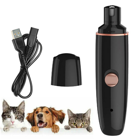 Rechargeable Electric Pet Nail Grinder Cat Painless Paw Clipper Trimmer Grooming Tool