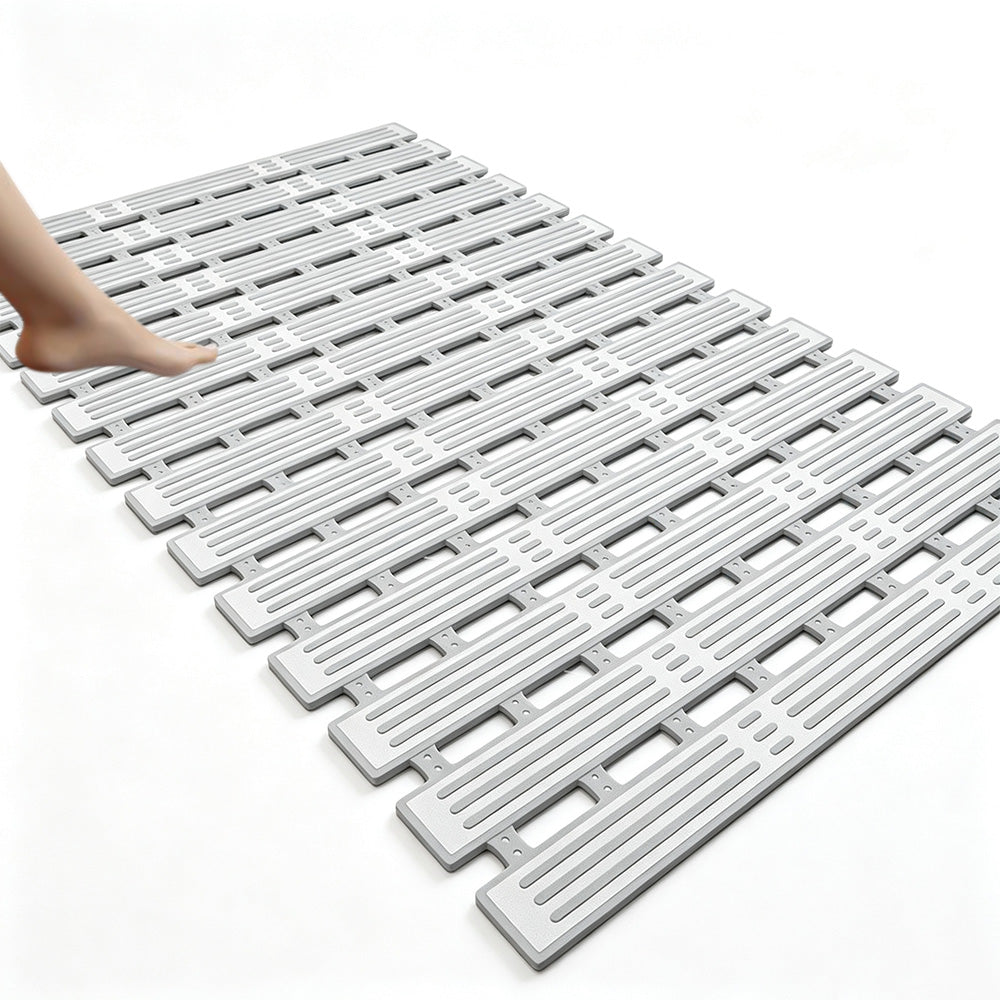 Non Slip Shower Mat with Suction Cups-Grey