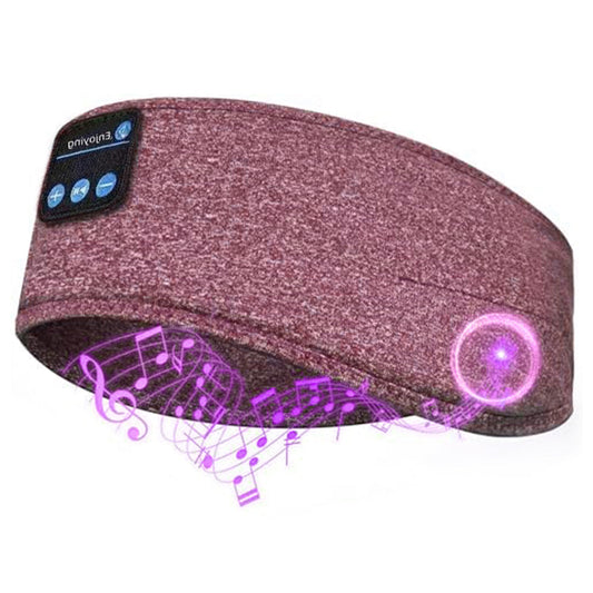 Bluetooth Sleeping Headphones Wireless Music Headband Stereo Earphone for Sport Sleep Yoga Meditation Red