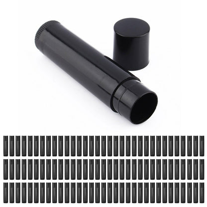 100 PCS  5g Twist Up Plastic Lipstick Containers -Black