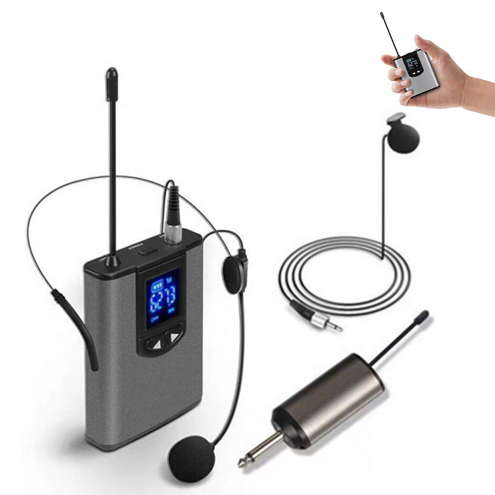 UHF Wireless Headset Microphone with Receiver Lavalier Microphone Set Style 1