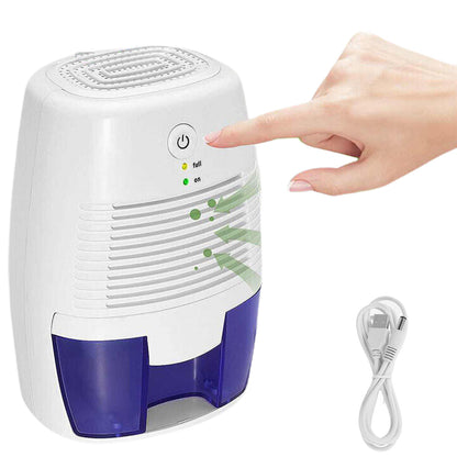 500ML Electric Dehumidifier Dryer Portable Mini Air Dryer Moisture Absorber USB Charging