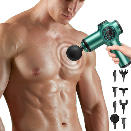 Deep Tissue Percussion Massager 8-Heads Muscle Vibration Relaxing Tool Green