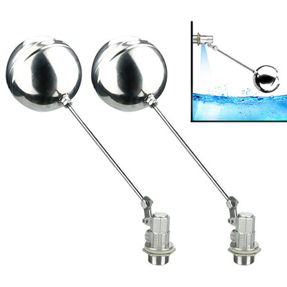 2Pcs 304 Stainless Steel Automatic Water Level Float Valves-DN25