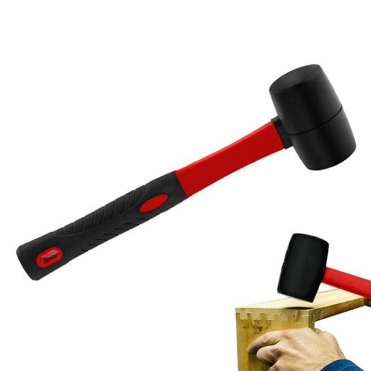 Rubber Mallet Hammer with Fiberglass Handle for Flooring & Camping