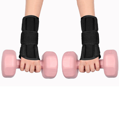 Pair of Adjustable Tunnel Wrist Brace Night Support Hand Brace with Splints Black