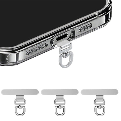 3 PCS Rotating Phone Tether Tab-Silver
