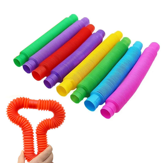 8Pcs Pop Tubes Creative Sensory Toys Multiple Ways to Play for 3+ Years Old
