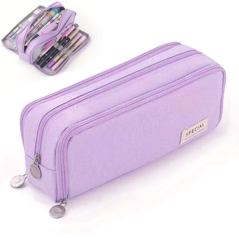Large Pencil Case-Purple