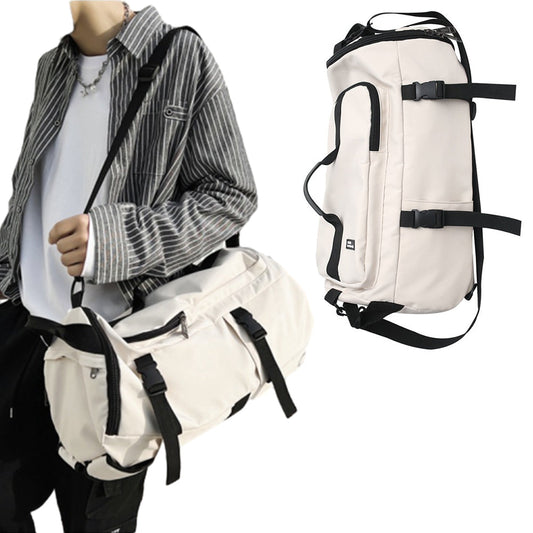 3-in-1 Sports Duffle Bag Travel Backpack Weekender Overnight Bag White