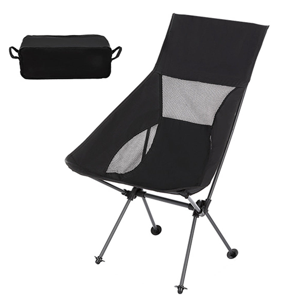 Portable Folding Camp Chairs for Garden Outdoor Hiking Travel Picnic Fishing Beach Black
