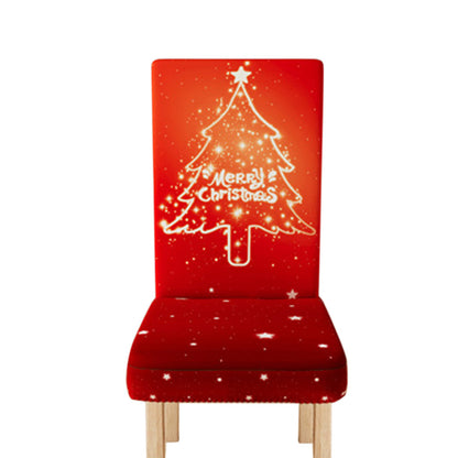 Christmas Chair Cover Slipcovers for Dining Chairs, Holiday Party Decoration Style 1