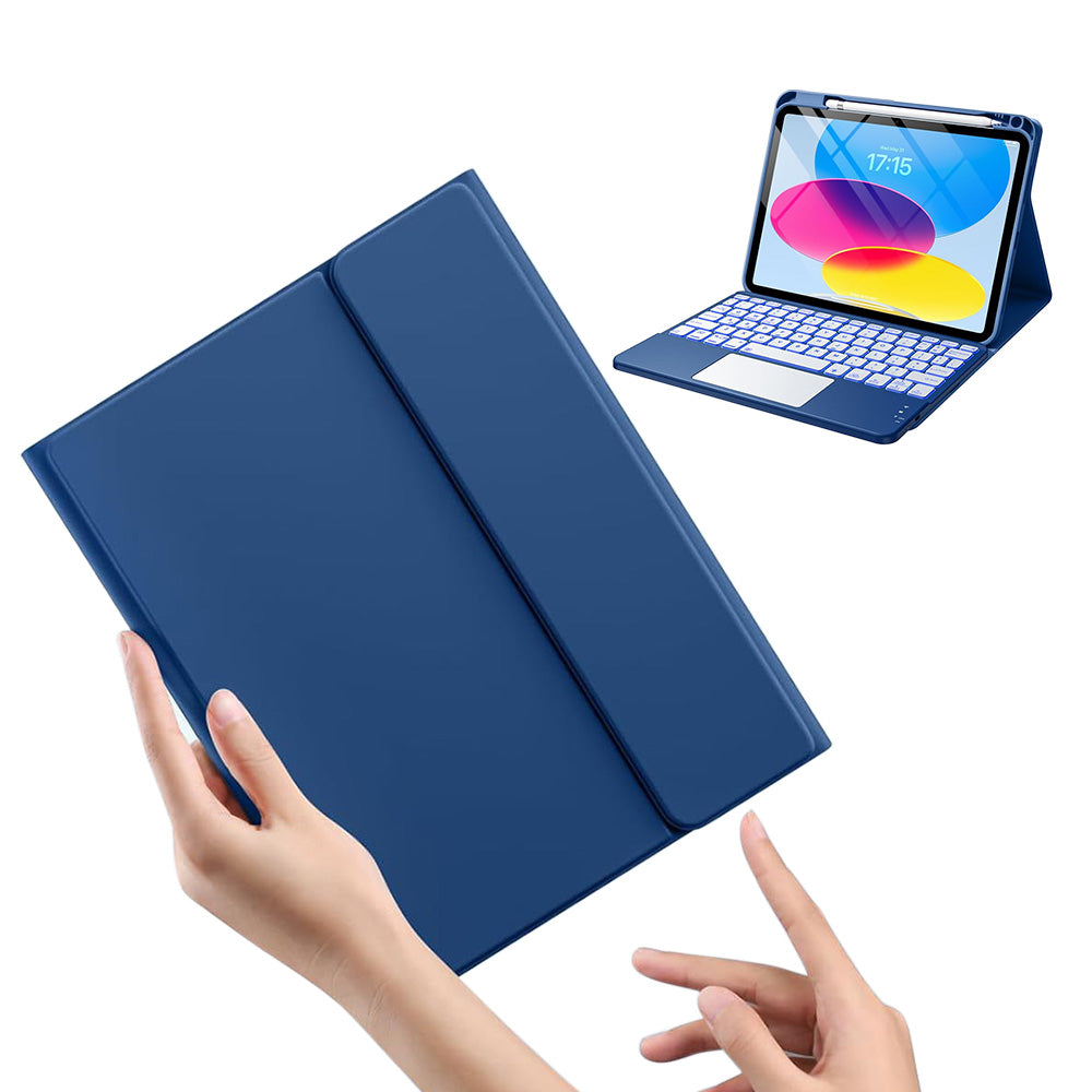 Keyboard Case with Touchpad for iPad 10th and 11th Gen  - Navy