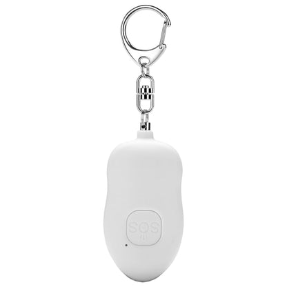 130dB Personal Security Alarm Anti-attack Rechargeable Emergency Keychain Alarm Torch White