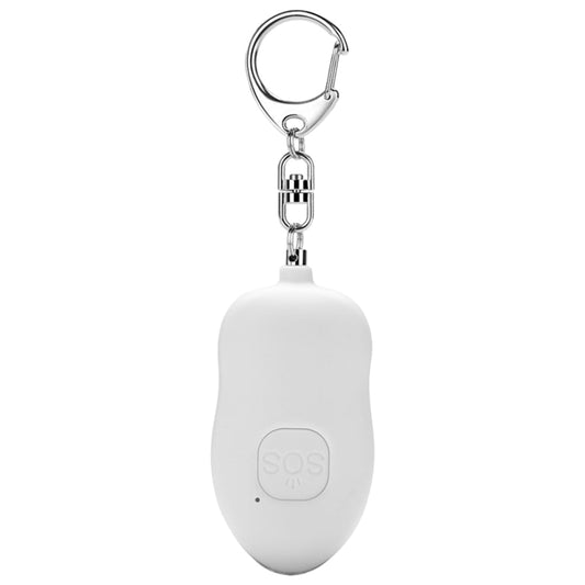 130dB Personal Security Alarm Anti-attack Rechargeable Emergency Keychain Alarm Torch White