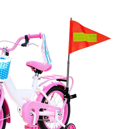 30cm Bike Flag with Pole Reflective Strip