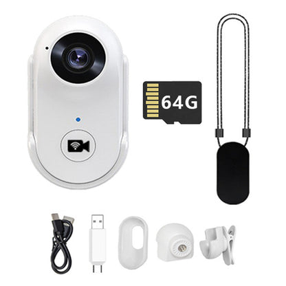 1080P Mini WiFi Action Camera Thumb Sport Video Recorder for Motorcycle White