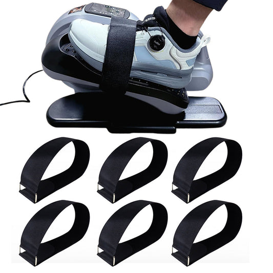 6 Pcs Adjustable Ellipse Pedal Straps for Leg Exerciser Machine Fitness Home Sports Accessories