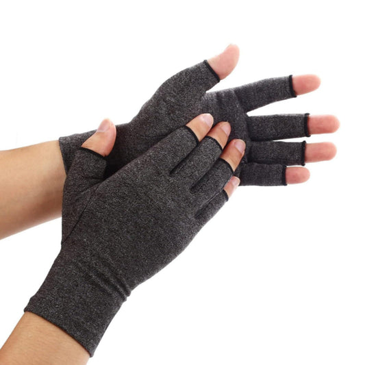 Pair of Open-Fingertip Arthritis Compression Gloves Hand Wrist Brace