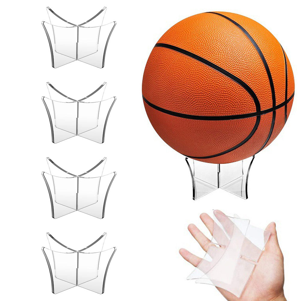 5 Pack Acrylic Ball Display Stand Clear Sports Ball Holder for Basketball and Football