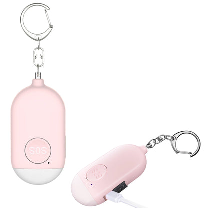 130db Personal Alarm Security Alarm with Keychain LED Flashlight Self Defense Alarm Pink