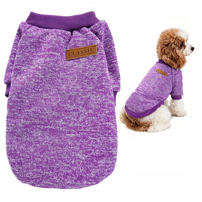 Dog Sweatshirt Pullover for Dogs Cats-Purple