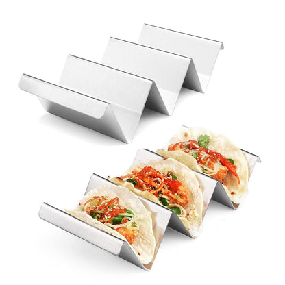 2Pcs Stainless Steel Taco Stand Rack Oven Safe Taco Holder
