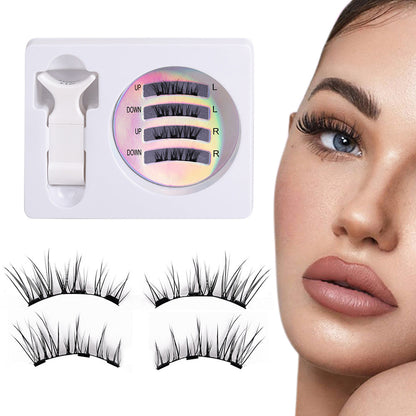 Pair of Reusable Clip-On Natural Look Eyelashes Glue-Free Fake Lashes Style 3