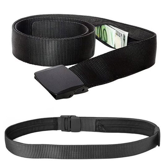 Security Money Belt Security Waist Wallet Travel Hidden Money Pouch Black