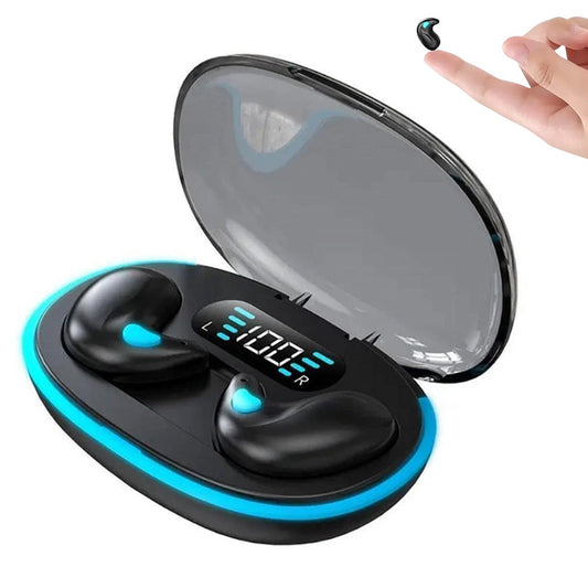 Wireless Bluetooth Sleep Earbuds Invisible Earplugs with Charging Case Black