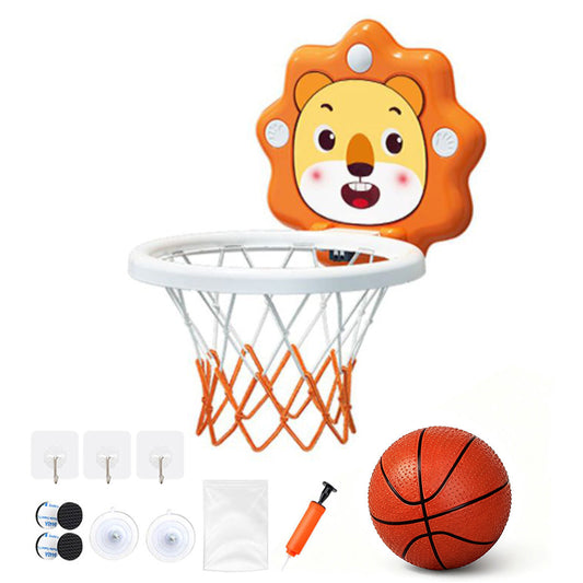 Adjustable Indoor Basketball Hoop for Kids ¨C Toddlers Mini Basketball Set Yellow