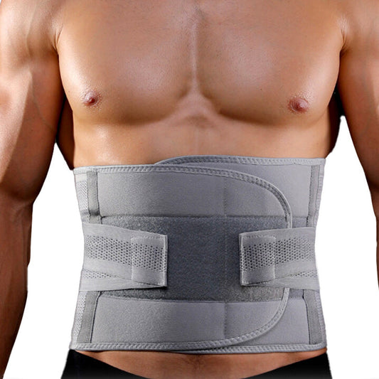 Adjustable Waist Support Belt Unisex Outdoor Sports Abdominal Lumbar Brace Gray