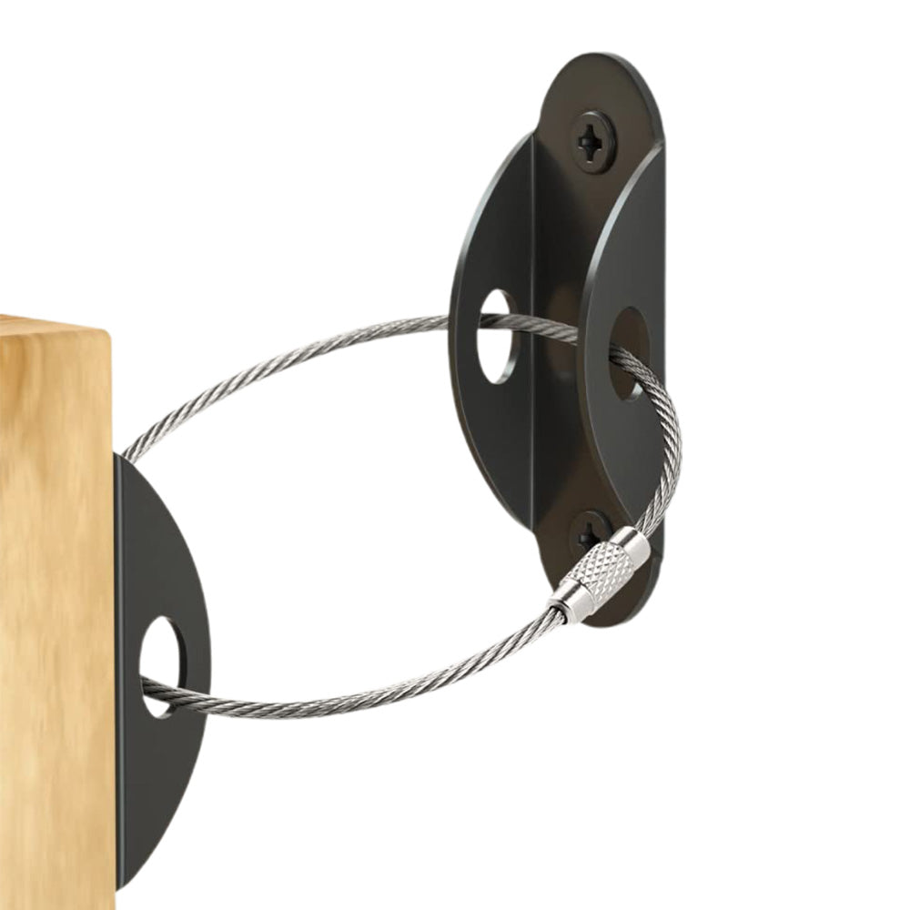 10Pcs Set Furniture Anchors Anti Tip Furniture Straps Black