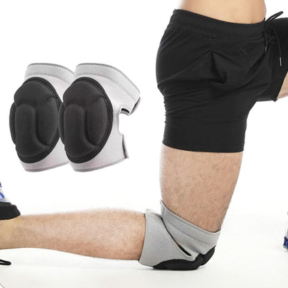 Pair of Knee Pads Anti-Slip Knee Protector Braces for Work Sports Grey