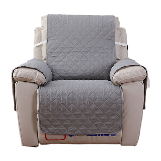 Recliner Chair Cover Couch Protector Slipcover with Elastic Straps Gray