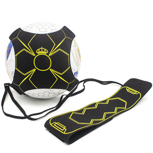 Soccer Volleyball & Rugby Trainer Football Kick and Throw Solo Practice Training Aid Yellow