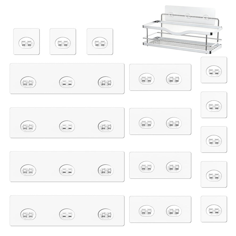 14Pcs No Drill Adhesive Hooks for Shower Caddy