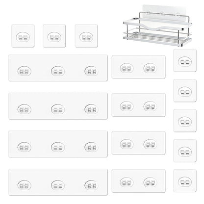 14Pcs No Drill Adhesive Hooks for Shower Caddy