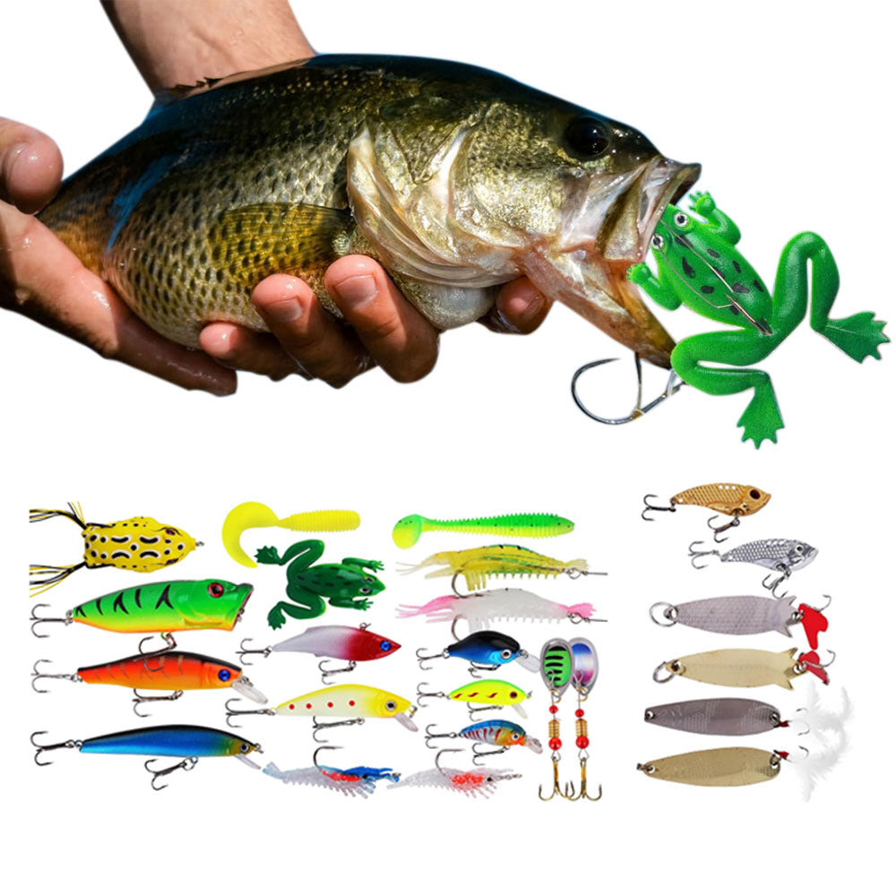 24 Days Christmas Countdown Fishing Lures Set Christmas Advent Calendar Xmas Surprise Fish Tackle Set