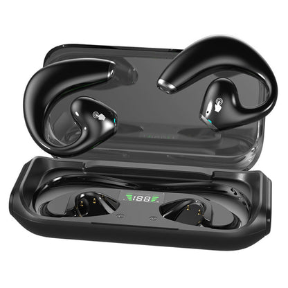 144-Language Real Time Translator Earbuds Open Ear Translation Headphone Black