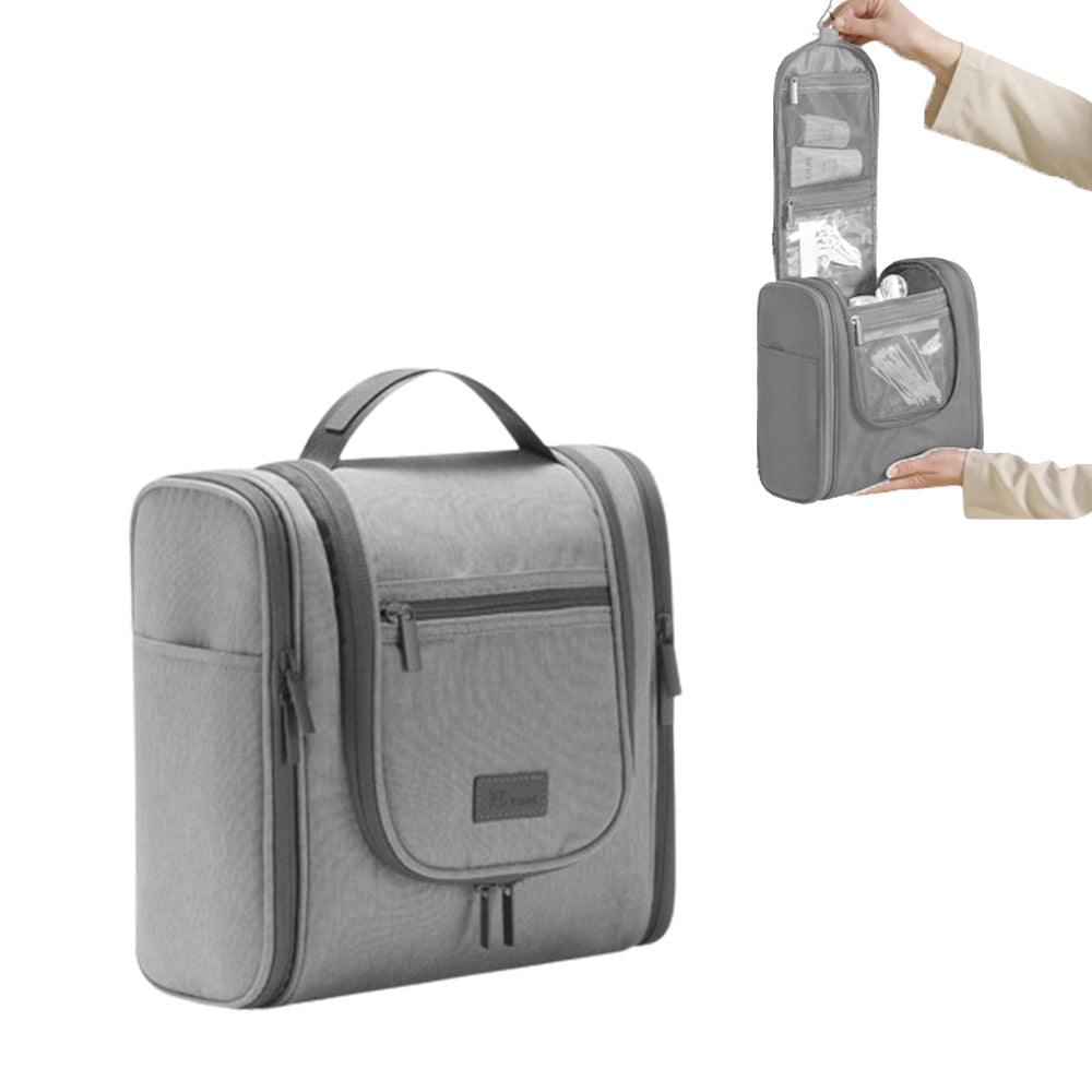 Expandable Travel Toiletry Bag Cosmetic Organizer Bag Makeup Case Gray