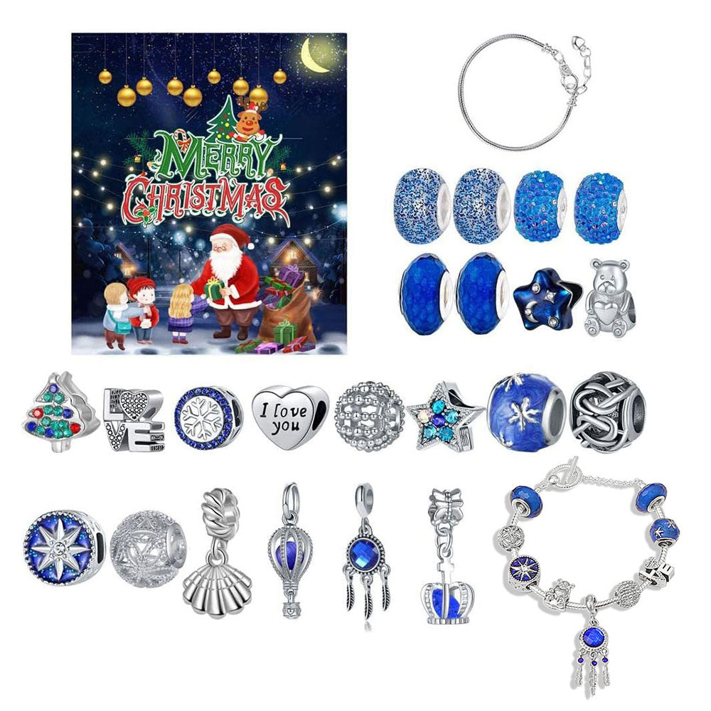 24 Days Christmas Jewellery Advent Calendar DIY Countdown Calendar Charm Bracelet Kit