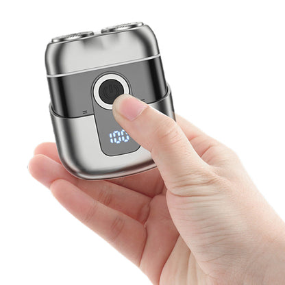 Electric Razor for Men Mini Electric Shavers with LED Display Grey
