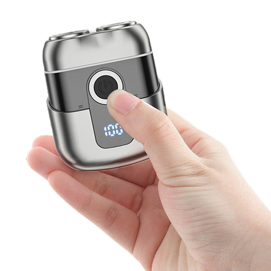 Electric Razor for Men Mini Electric Shavers with LED Display Grey
