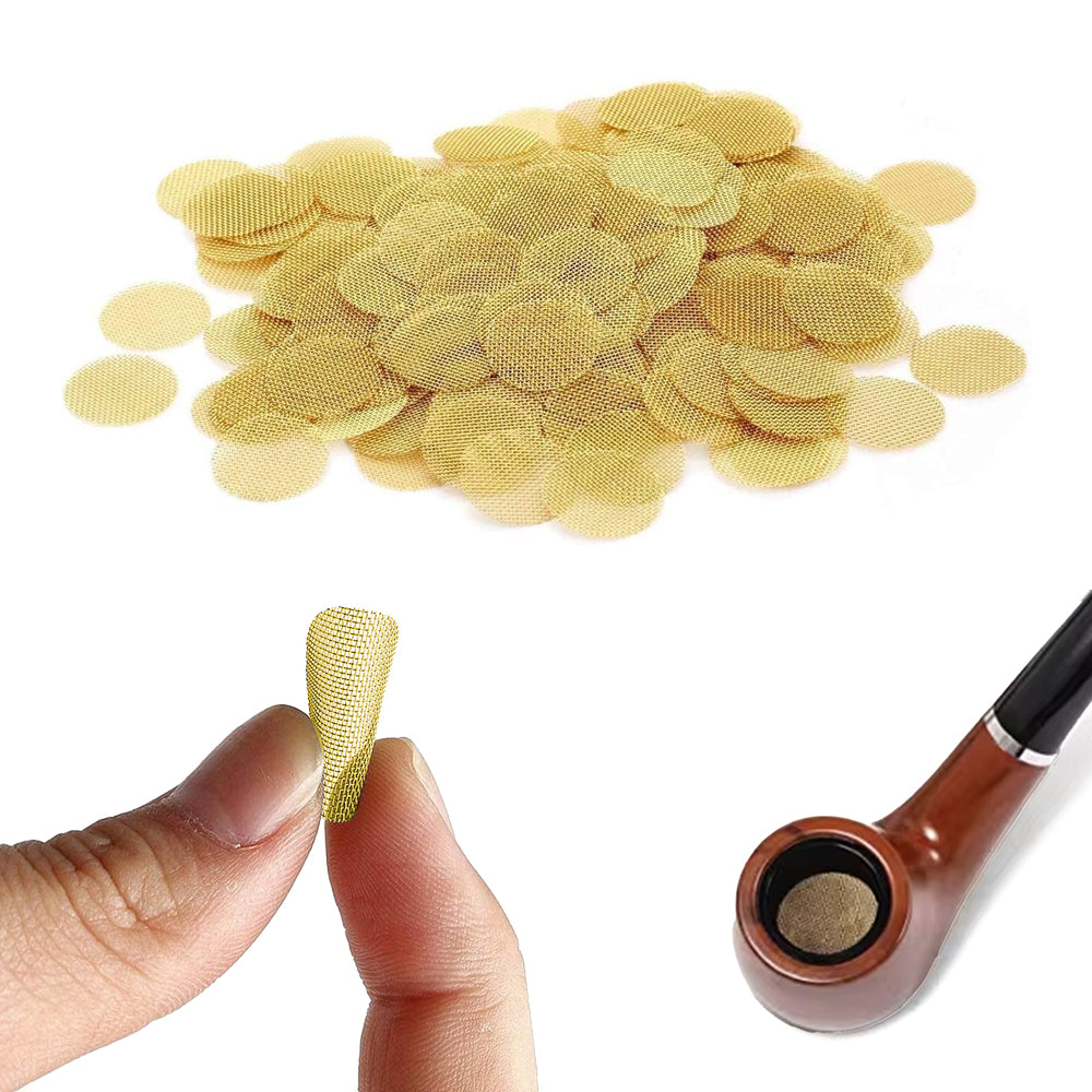 Set of 100Pcs Pipe Screens 19mm Pipe Filters Gold