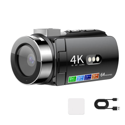 4K 64MP Video Camcorder with 28X Digital Zoom Vlogging Camera for YouTube Style 1